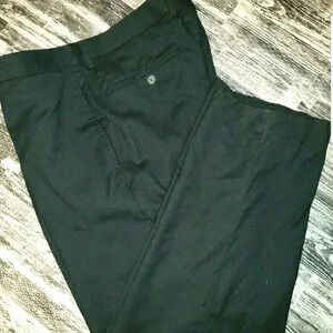 Lauren Ralph Lauren LRL Wool Black baggy cropped Trousers size 34x25